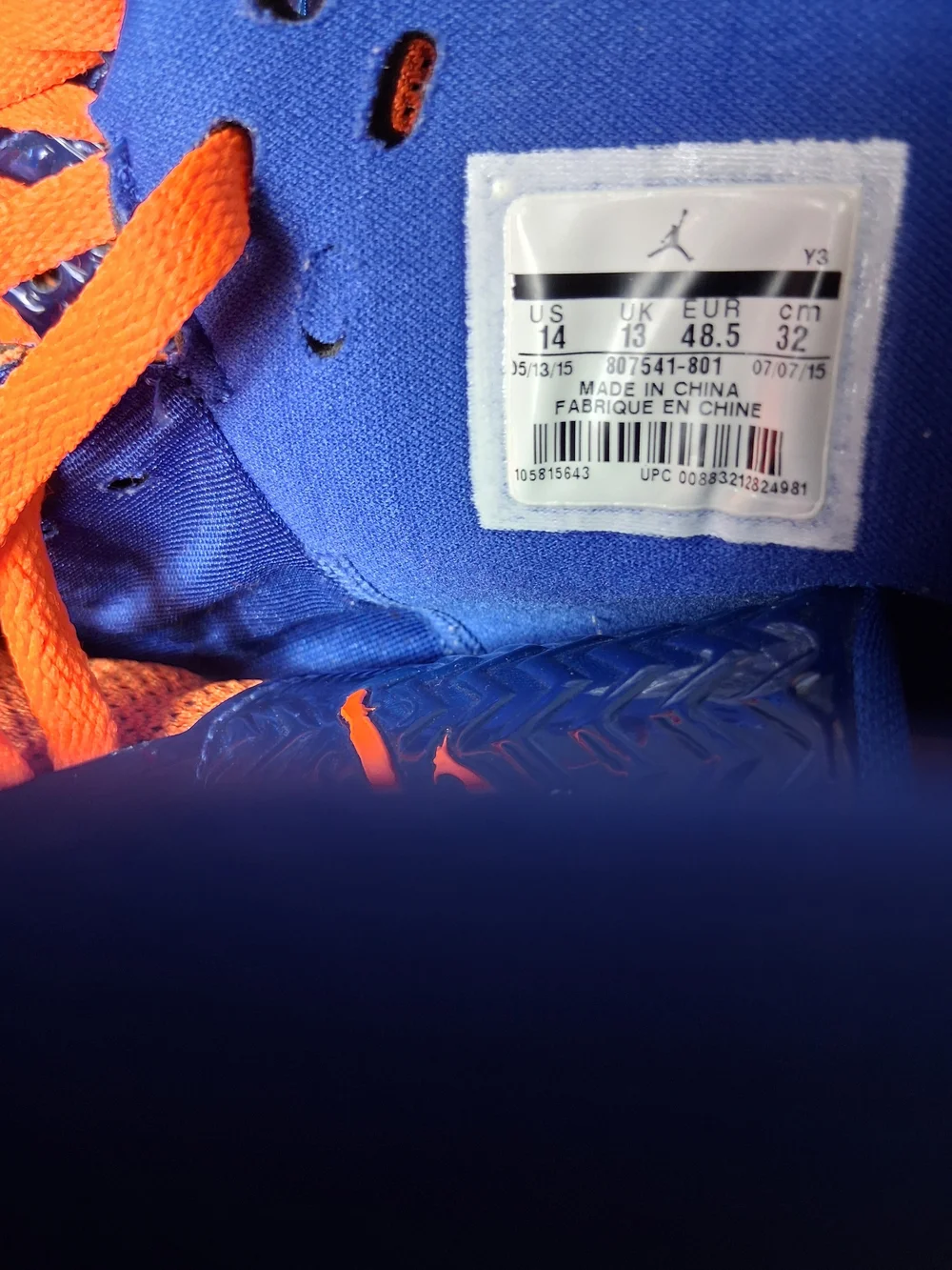 2015 Air Jordan Spike Forty PE Total Orange Size 14 Good Condition.